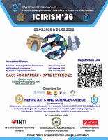 9th International Conference on Interdisciplinary Research Innovations in Science and Humanities ICIRISH’26